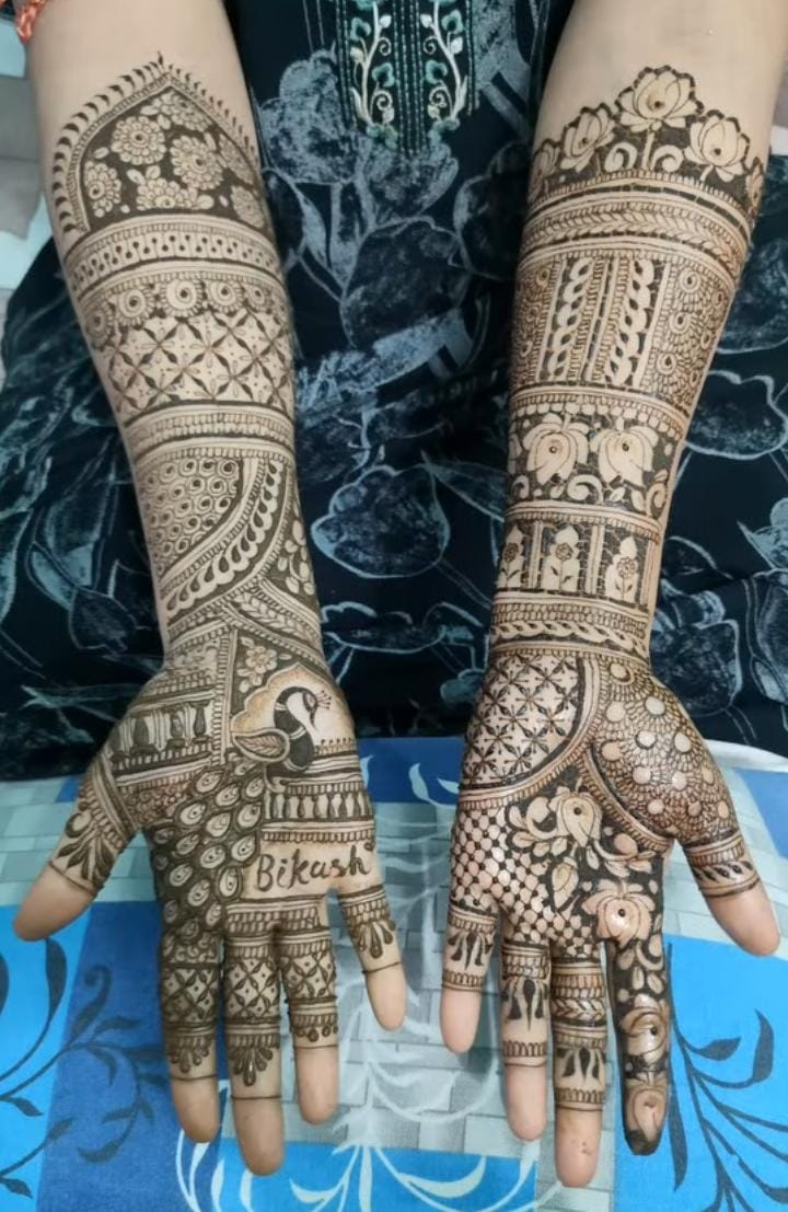 Mehndi Traditional - Mehndi Artist work by Radhika Mehndi Art in Rajmahal
